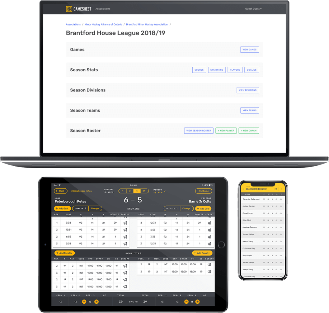 Devices with GameSheet apps